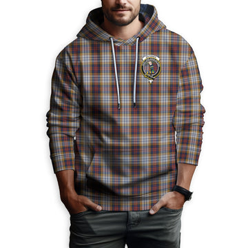 MacInnes Ancient Hunting Tartan Hoodie with Family Crest
