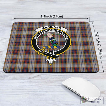 MacInnes Ancient Hunting Tartan Mouse Pad with Family Crest
