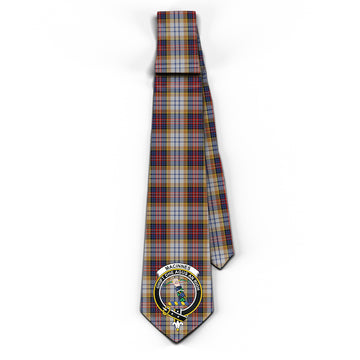 MacInnes Ancient Hunting Tartan Classic Necktie with Family Crest