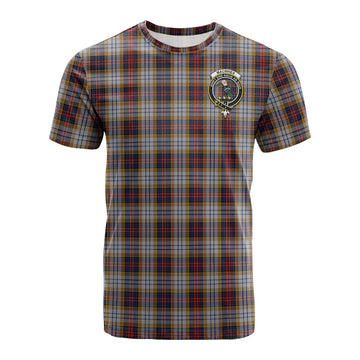 MacInnes Ancient Hunting Tartan T-Shirt with Family Crest