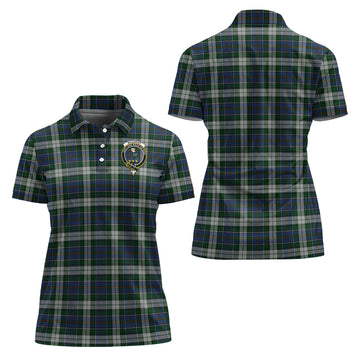 MacInnes Dress Tartan Polo Shirt with Family Crest For Women