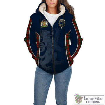 MacInnes Hastie Tartan Sherpa Hoodie with Family Crest and Lion Rampant Vibes Sport Style