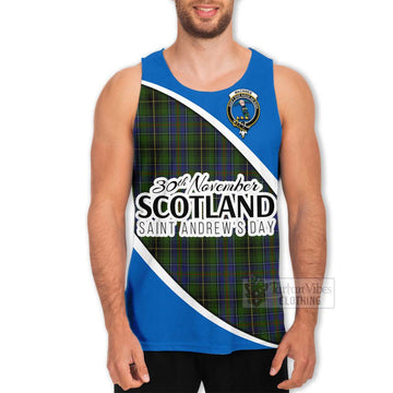 Tartan Vibes Clothing MacInnes (McInnes) Family Crest Tartan Men's Tank Top Celebrate Saint Andrew's Day in Style