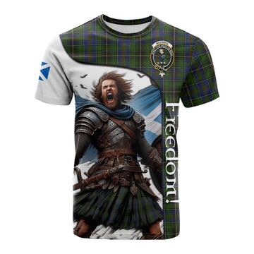MacInnes (McInnes) Crest Tartan Cotton T-shirt Inspired by the Freedom of Scottish Warrior