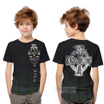 Tartan Vibes Clothing MacInnes (McInnes) Tartan Kid T-Shirt Featuring Alba Gu Brath Family Crest Celtic Inspired