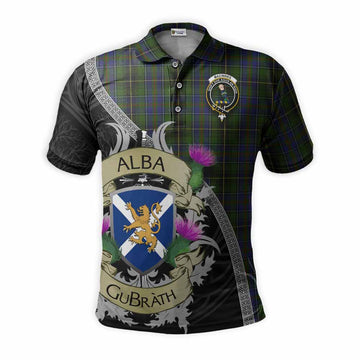 MacInnes (McInnes) Tartan Family Crest Polo Shirt Lion Rampant Royal Thistle Shield Celtic Inspired