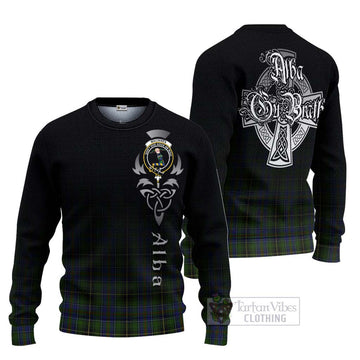 Tartan Vibes Clothing MacInnes (McInnes) Tartan Knitted Sweater Featuring Alba Gu Brath Family Crest Celtic Inspired