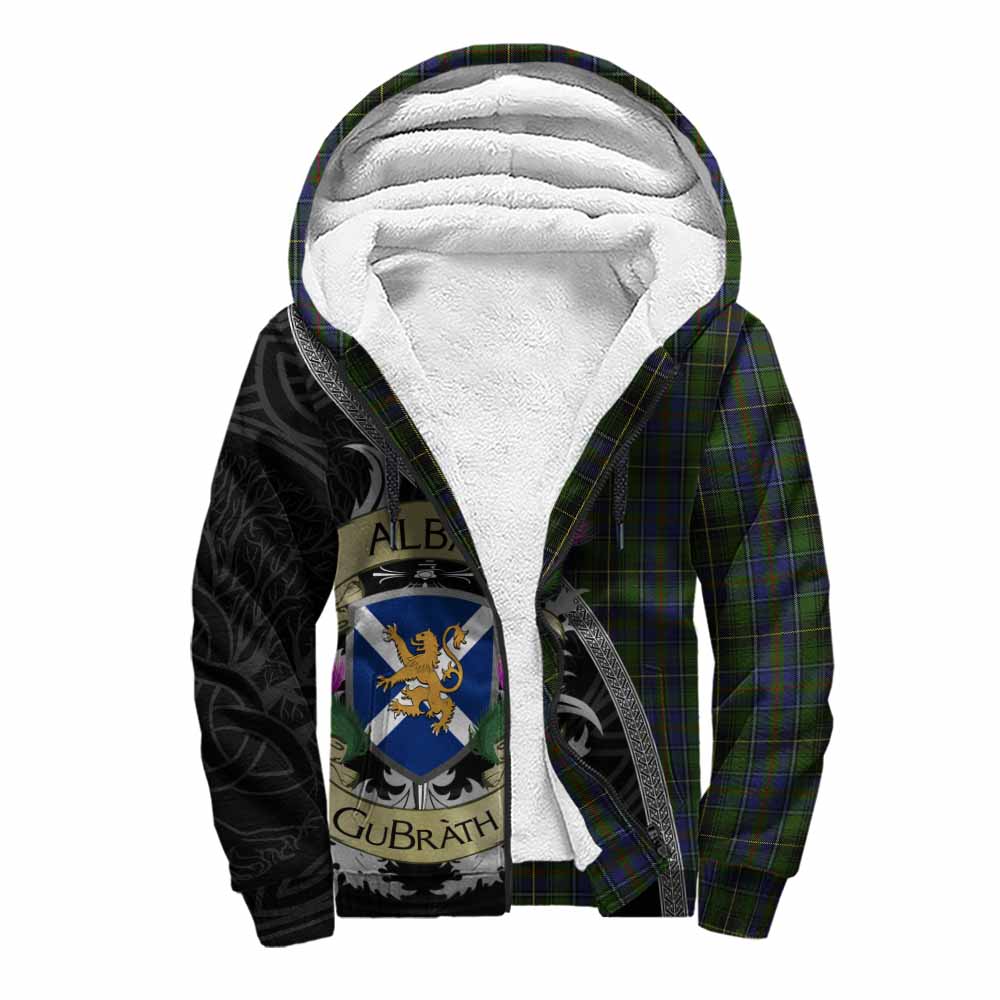 Tartan Vibes Clothing MacInnes (McInnes) Tartan Family Crest Sherpa Hoodie Lion Rampant Royal Thistle Shield Celtic Inspired