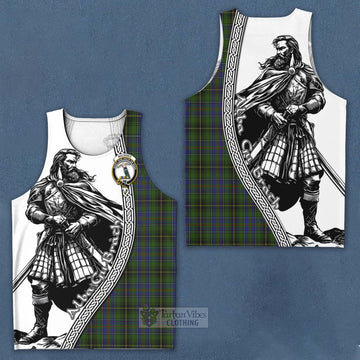 Tartan Vibes Clothing MacInnes (McInnes) Tartan Clan Crest Men's Tank Top with Highlander Warrior Celtic Style