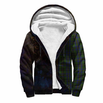 MacInnes (McInnes) Tartan Family Crest Sherpa Hoodie Alba Gu Brath Be Brave Lion Ancient Style