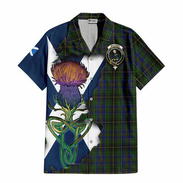 MacInnes (McInnes) Tartan Family Crest Hawaiian Shirt Scottish Thistle Celtic Inspired