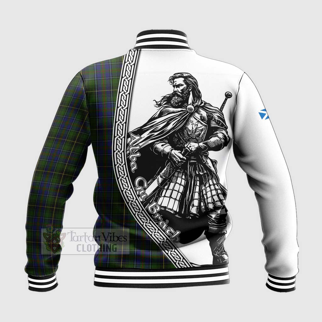 MacInnes (McInnes) Tartan Clan Crest Baseball Jacket with Highlander Warrior Celtic Style - Tartan Vibes Clothing
