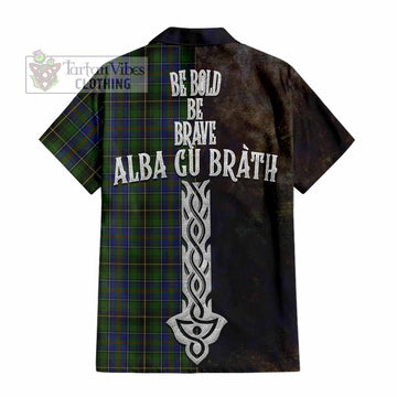 MacInnes (McInnes) Tartan Family Crest Hawaiian Shirt Alba Gu Brath Be Brave Lion Ancient Style