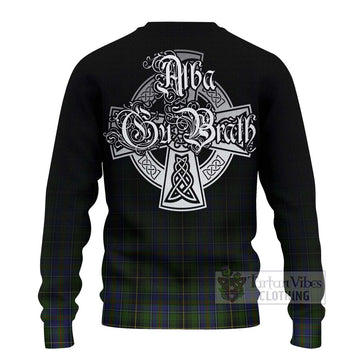Tartan Vibes Clothing MacInnes (McInnes) Tartan Knitted Sweater Featuring Alba Gu Brath Family Crest Celtic Inspired