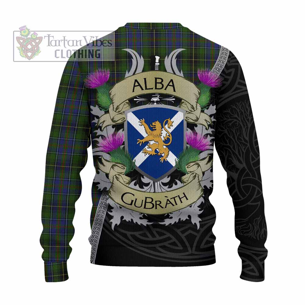 Tartan Vibes Clothing MacInnes (McInnes) Tartan Family Crest Knitted Sweater Lion Rampant Royal Thistle Shield Celtic Inspired