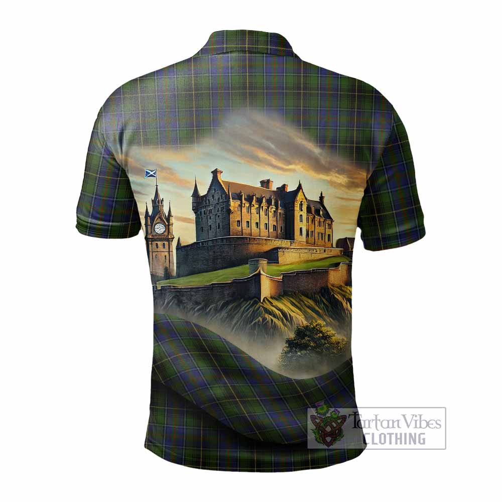 Tartan Vibes Clothing MacInnes (McInnes) Tartan Family Crest Polo Shirt with Scottish Ancient Castle Stype