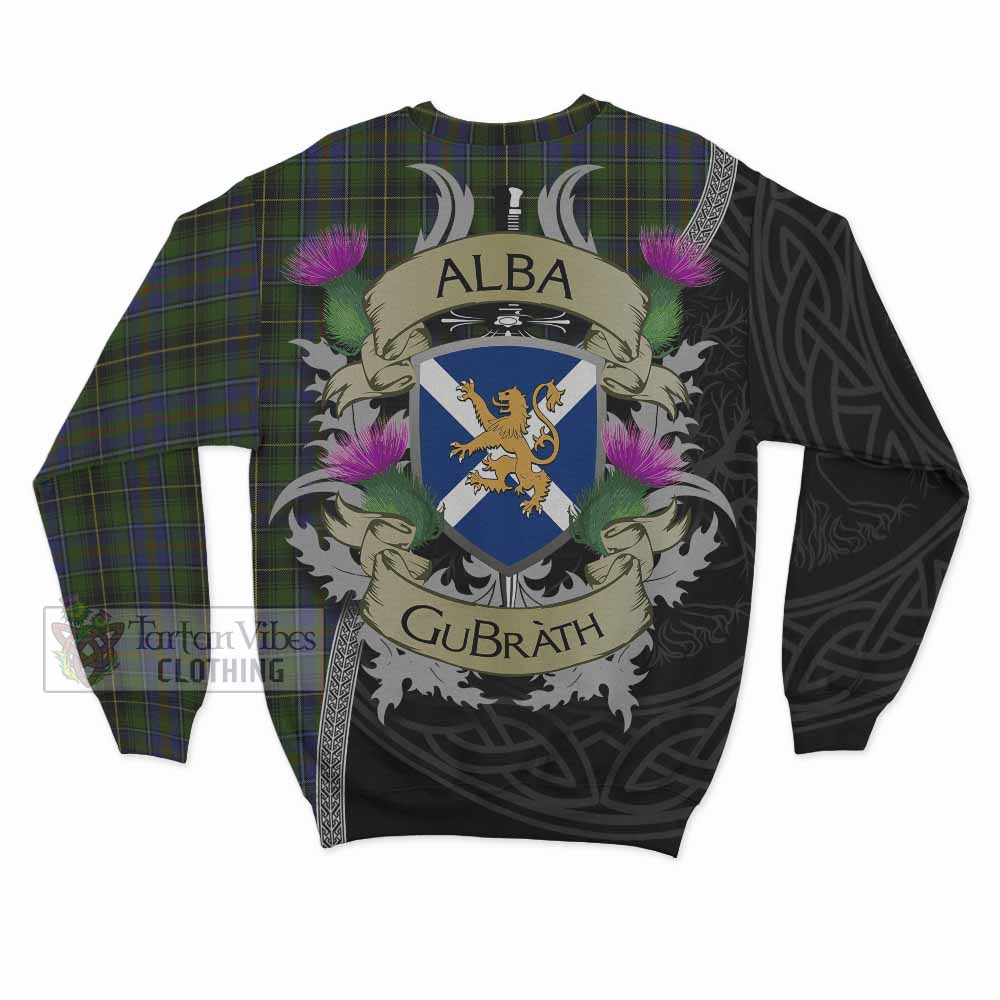 Tartan Vibes Clothing MacInnes (McInnes) Tartan Family Crest Sweatshirt Lion Rampant Royal Thistle Shield Celtic Inspired