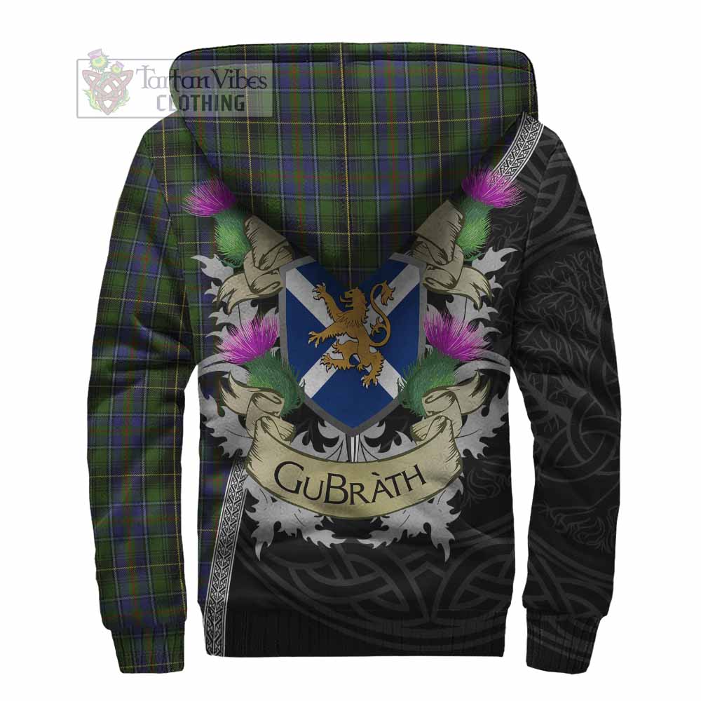 Tartan Vibes Clothing MacInnes (McInnes) Tartan Family Crest Sherpa Hoodie Lion Rampant Royal Thistle Shield Celtic Inspired