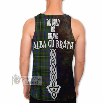 MacInnes (McInnes) Tartan Family Crest Men's Tank Top Alba Gu Brath Be Brave Lion Ancient Style