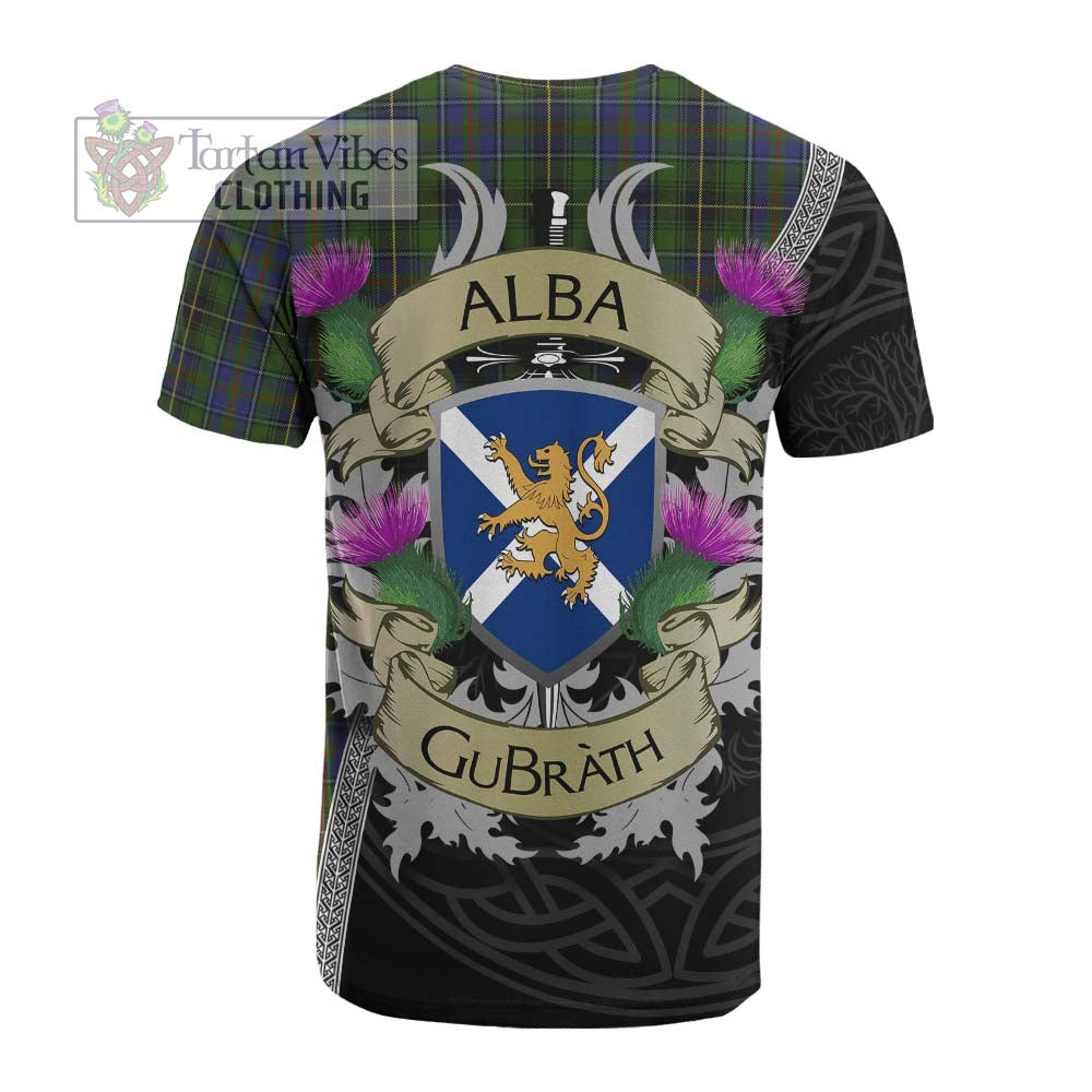 Tartan Vibes Clothing MacInnes (McInnes) Tartan Family Crest Cotton T-shirt Lion Rampant Royal Thistle Shield Celtic Inspired