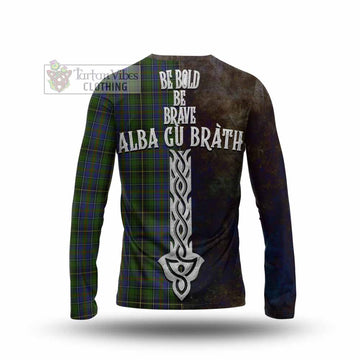 MacInnes (McInnes) Tartan Family Crest Long Sleeve T-Shirt Alba Gu Brath Be Brave Lion Ancient Style