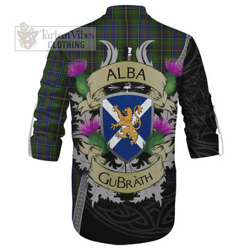 MacInnes (McInnes) Tartan Family Crest Ghillie Kilt Shirt Lion Rampant Royal Thistle Shield Celtic Inspired