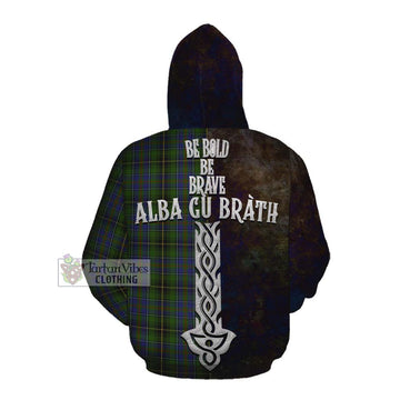 MacInnes (McInnes) Tartan Family Crest Cotton Hoodie Alba Gu Brath Be Brave Lion Ancient Style