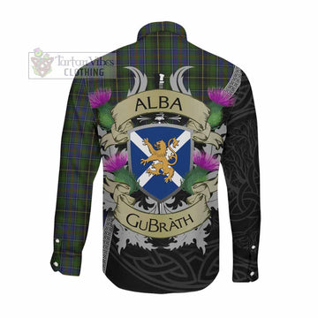 MacInnes (McInnes) Tartan Family Crest Long Sleeve Button Shirt Lion Rampant Royal Thistle Shield Celtic Inspired