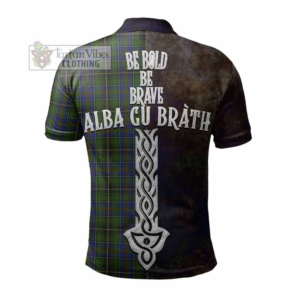 Tartan Vibes Clothing MacInnes (McInnes) Tartan Family Crest Polo Shirt Alba Gu Brath Be Brave Lion Ancient Style