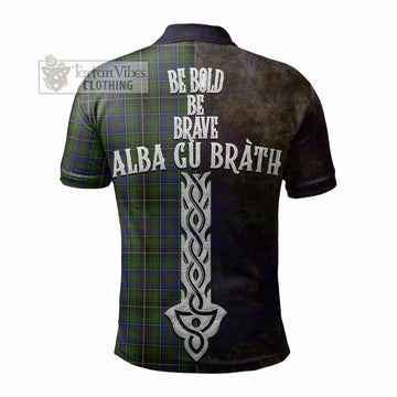 MacInnes (McInnes) Tartan Family Crest Polo Shirt Alba Gu Brath Be Brave Lion Ancient Style