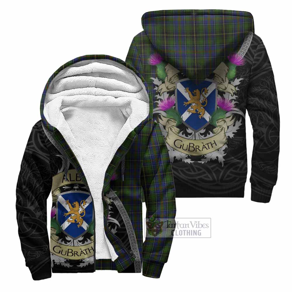 Tartan Vibes Clothing MacInnes (McInnes) Tartan Family Crest Sherpa Hoodie Lion Rampant Royal Thistle Shield Celtic Inspired