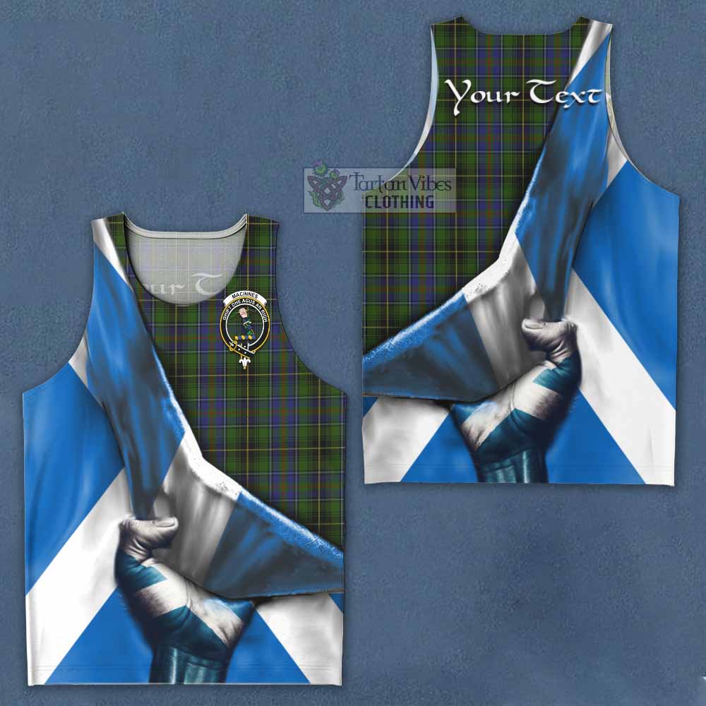 Tartan Vibes Clothing MacInnes (McInnes) Tartan Men's Tank Top with Family Crest Scotland Patriotic Style