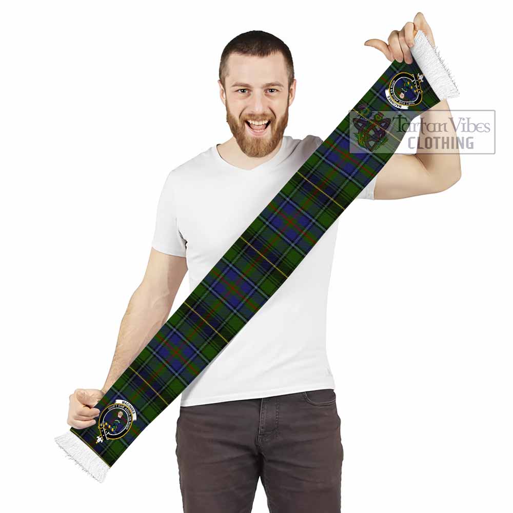Tartan Vibes Clothing MacInnes (McInnes) Tartan Ruffneck Scarf with Family Crest