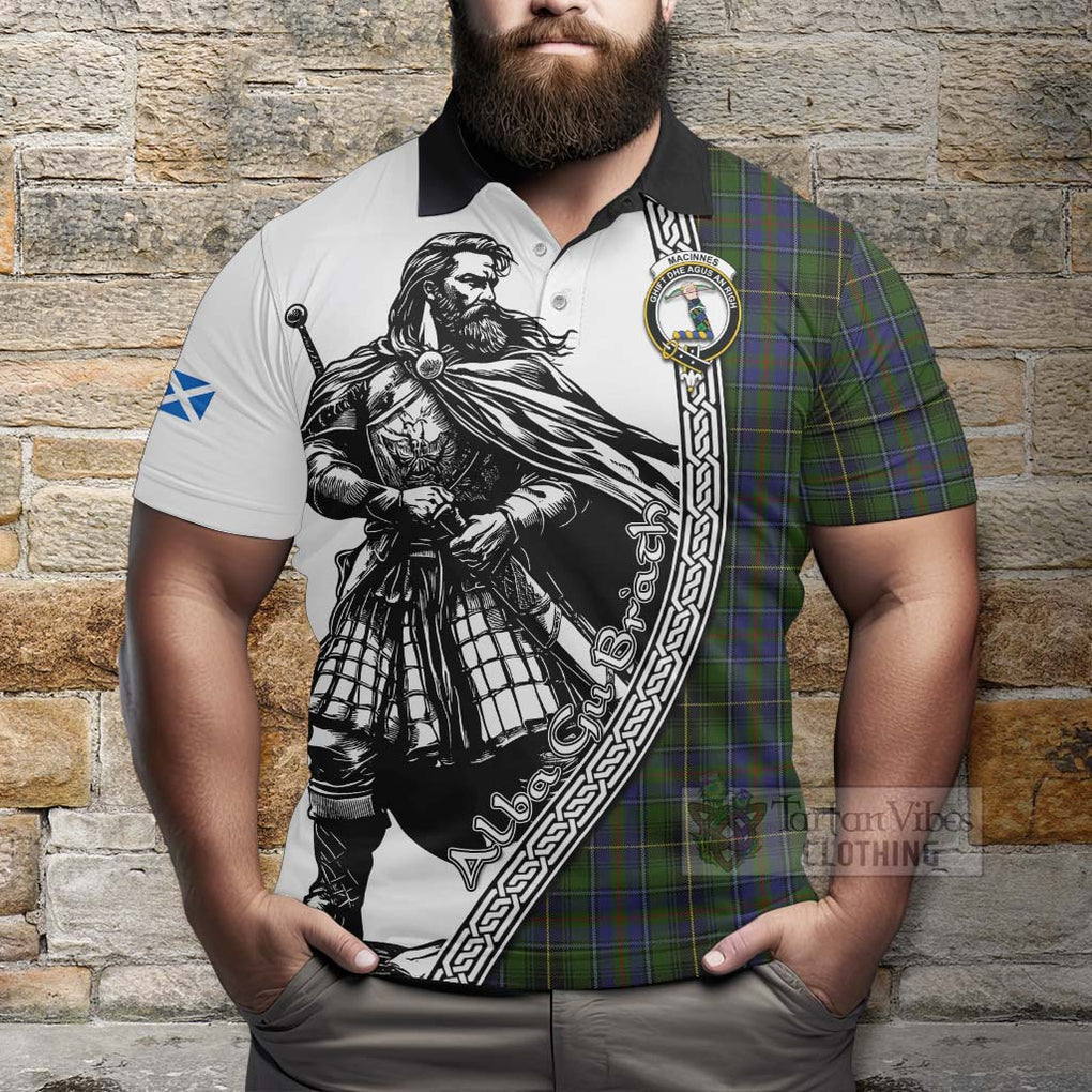 MacInnes (McInnes) Tartan Clan Crest Polo Shirt with Highlander Warrior Celtic Style - Tartan Vibes Clothing