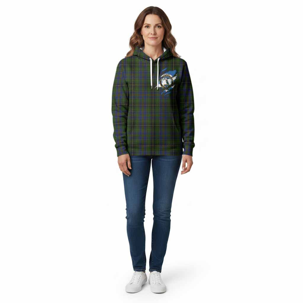 MacInnes (McInnes) Clan Crest In Me Tartan Cotton Hoodie Scotland Flag Style