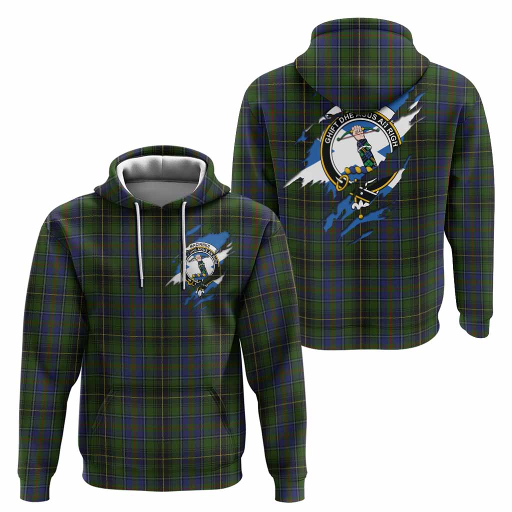 MacInnes (McInnes) Clan Crest In Me Tartan Hoodie Scotland Flag Style