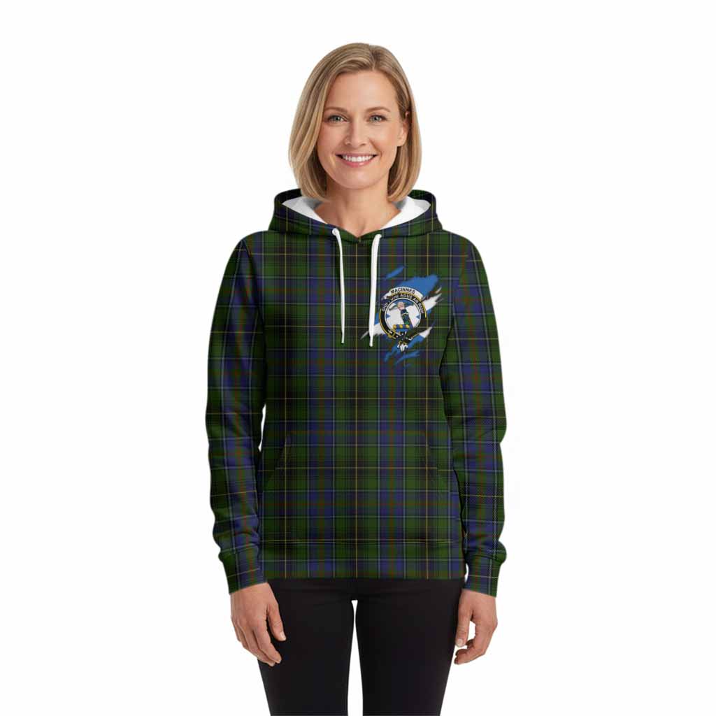 MacInnes (McInnes) Clan Crest In Me Tartan Hoodie Scotland Flag Style