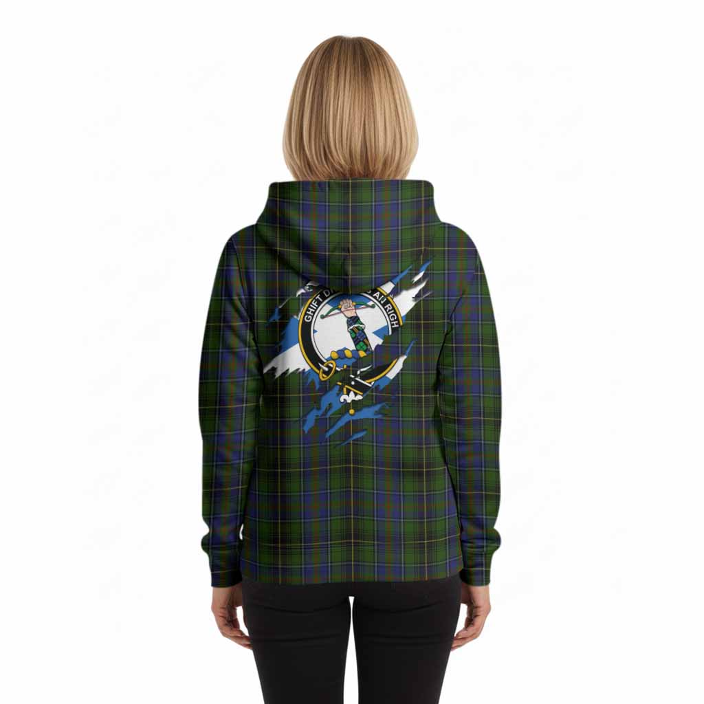 MacInnes (McInnes) Clan Crest In Me Tartan Hoodie Scotland Flag Style
