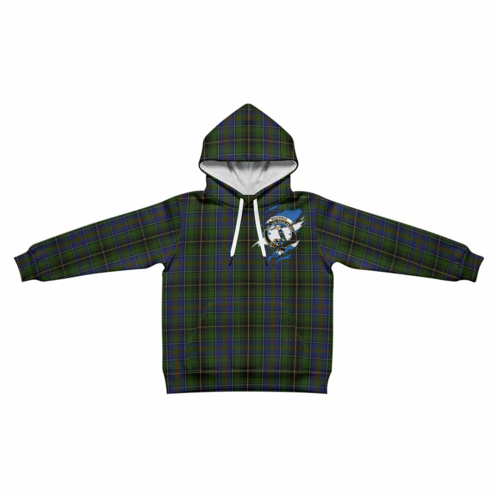 MacInnes (McInnes) Clan Crest In Me Tartan Kid Hoodie Scotland Flag Style