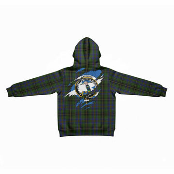 MacInnes (McInnes) Clan Crest In Me Tartan Kid Hoodie Scotland Flag Style