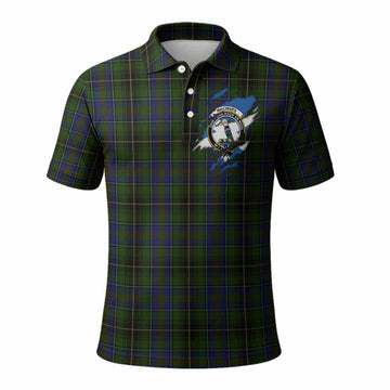 MacInnes (McInnes) Clan Crest In Me Tartan Polo Shirt Scotland Flag Style