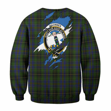 MacInnes (McInnes) Clan Crest In Me Tartan Sweatshirt Scotland Flag Style
