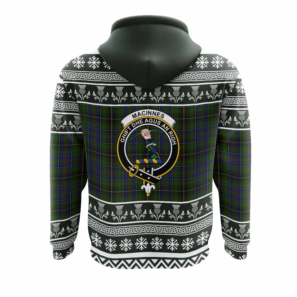 MacInnes (McInnes) Clan Tartan Christmas Hoodie with Family Crest - Tartan Vibes Clothing