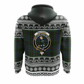 MacInnes (McInnes) Clan Tartan Christmas Hoodie with Family Crest