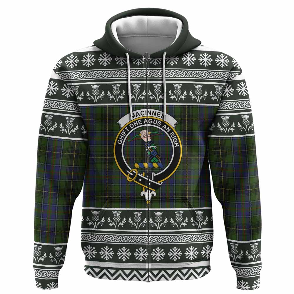 MacInnes (McInnes) Clan Tartan Christmas Hoodie with Family Crest - Tartan Vibes Clothing