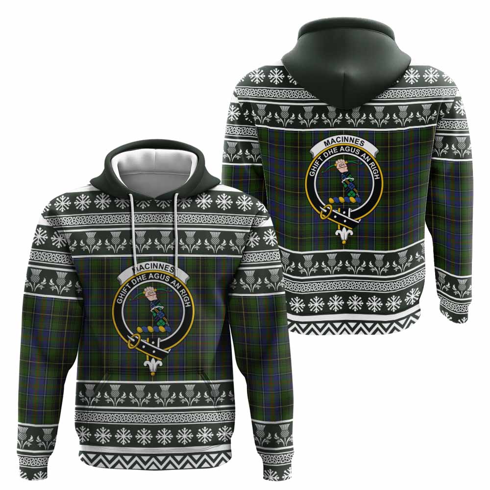 MacInnes (McInnes) Clan Tartan Christmas Hoodie with Family Crest - Tartan Vibes Clothing