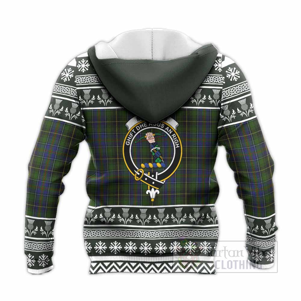 MacInnes (McInnes) Clan Tartan Christmas Knitted Hoodie with Family Crest - Tartan Vibes Clothing