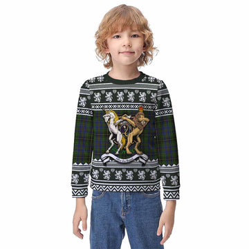 MacInnes (McInnes) Clan Tartan Crest Christmas Kid Ugly Sweatshirt Coat of Arms Funny Style