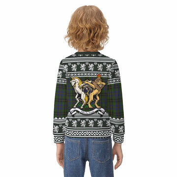 MacInnes (McInnes) Clan Tartan Crest Christmas Kid Ugly Sweatshirt Coat of Arms Funny Style