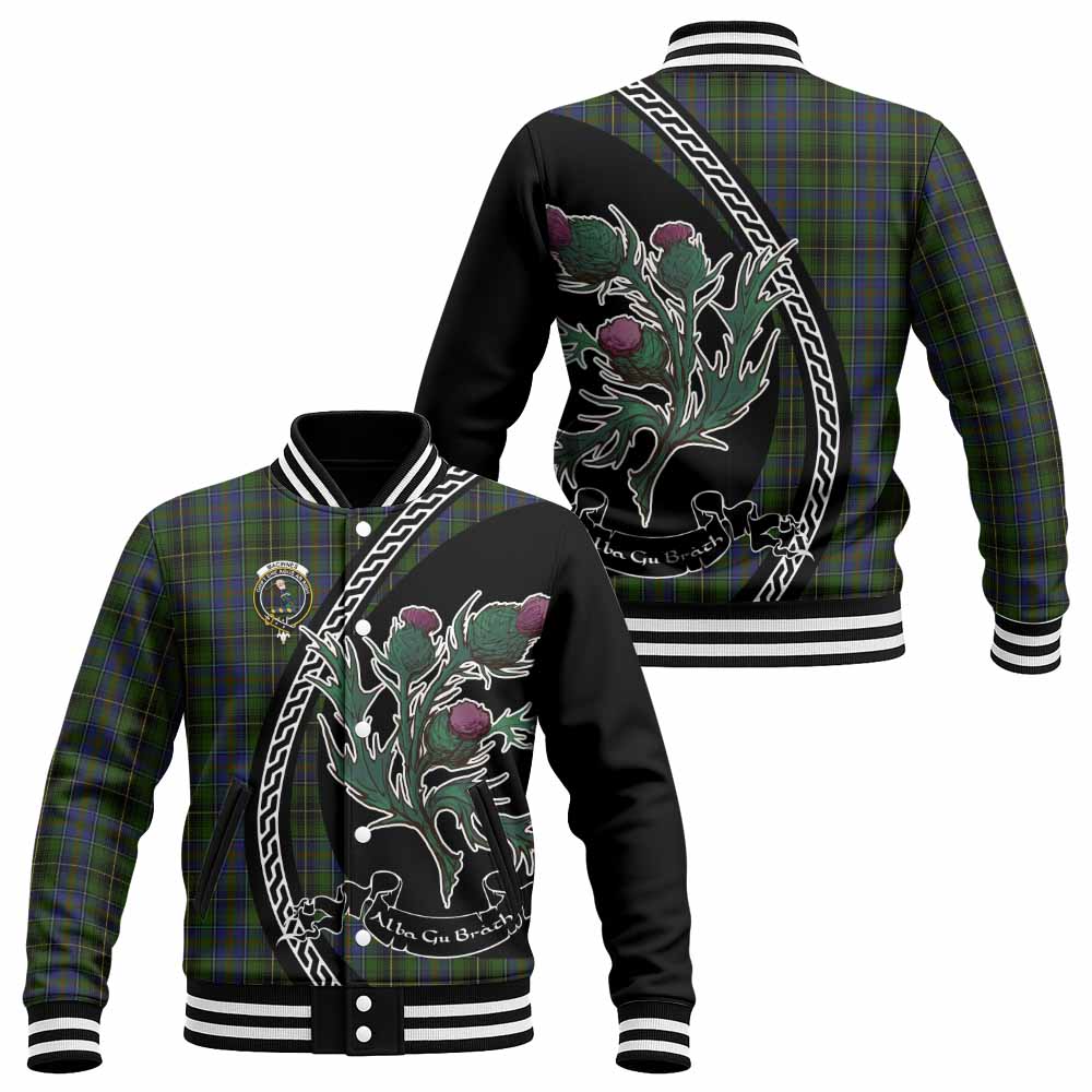 MacInnes (McInnes) Family Crest Tartan Baseball Jacket Alba Thistle Inspired - Tartan Vibes Clothing